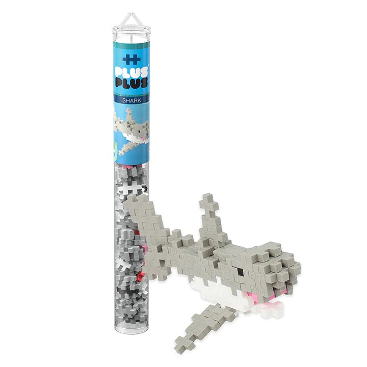 Plus Plus Mini Tube 70-Piece (Shark)-Toys & Learning-Plus-Plus-024423 SK-babyandme.ca