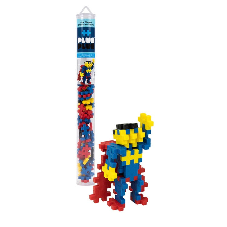 Plus Plus Mini Tube 70-Piece (Superhero)-Toys & Learning-Plus-Plus-024423 SH-babyandme.ca