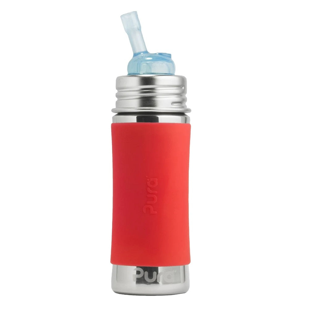 Pura Silicone Bottle Tall Sleeve (Orange)-Feeding-Pura-031596 OR-babyandme.ca