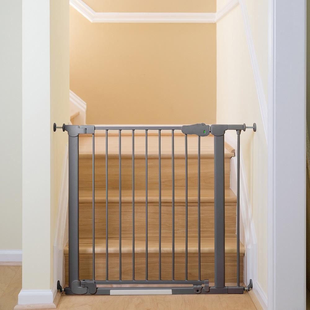 Qdos Auto-Close SafeGate Baby Gate (Slate) - IN STORE PICK UP ONLY-Health-Qdos-027604 SL-babyandme.ca