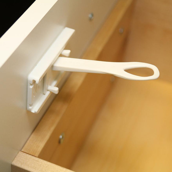 Qdos Lower Drawer/Door Adhesive Latches 6-Pack (White)-Health-Qdos-023678-babyandme.ca