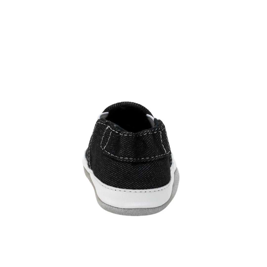 Robeez Soft Soles (Liam Denim Black)-Apparel-Robeez--babyandme.ca