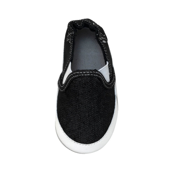 Robeez Soft Soles (Liam Denim Black)-Apparel-Robeez--babyandme.ca