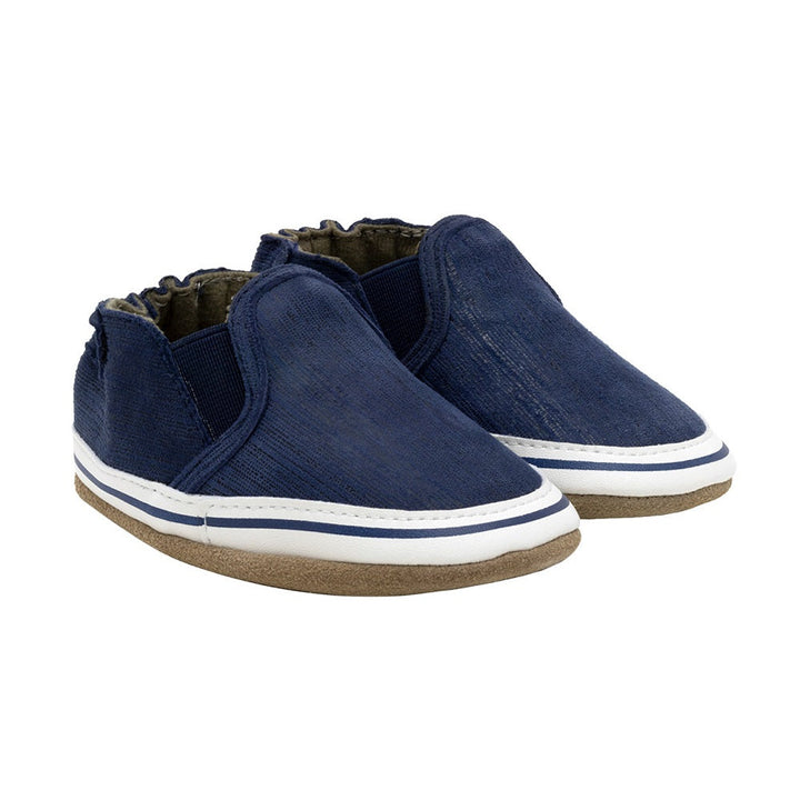 Robeez Soft Soles (Liam Navy)-Apparel-Robeez--babyandme.ca