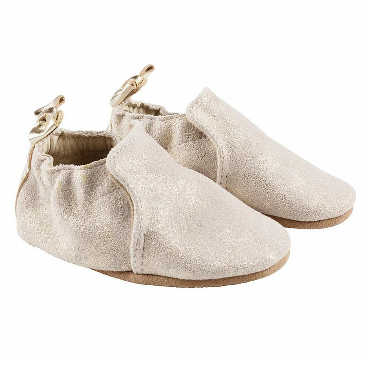 Robeez Soft Soles (Pretty Pearl Gold)-Apparel-Robeez--babyandme.ca