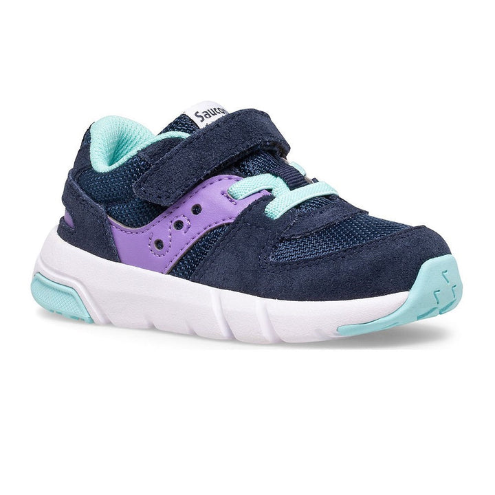 Saucony Kid's Jazz Lite 2.0 (Navy/Purple/Turquoise)-Apparel-Saucony--babyandme.ca