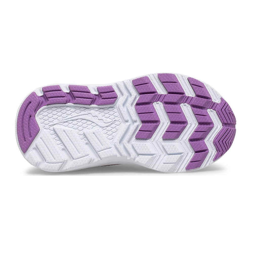 Saucony Kid's Ride 10 Jr. Sneaker (Silver/Purple)-Apparel-Saucony--babyandme.ca