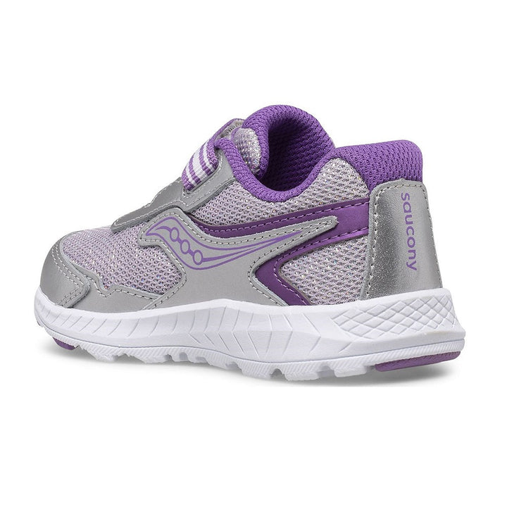 Saucony Kid's Ride 10 Jr. Sneaker (Silver/Purple)-Apparel-Saucony--babyandme.ca