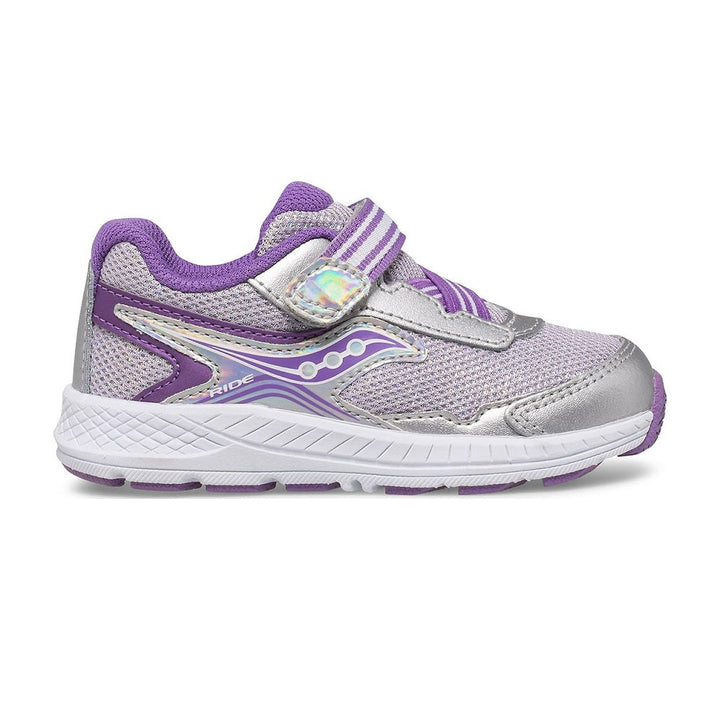 Saucony Kid's Ride 10 Jr. Sneaker (Silver/Purple)-Apparel-Saucony--babyandme.ca