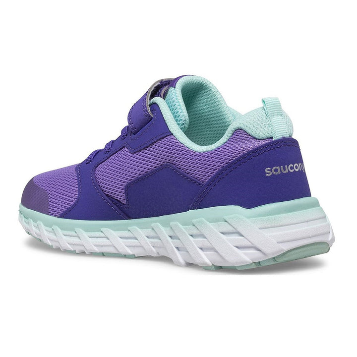 Saucony Kid's Wind 2.0 A/C Sneaker (Purple/Turquoise)-Apparel-Saucony--babyandme.ca