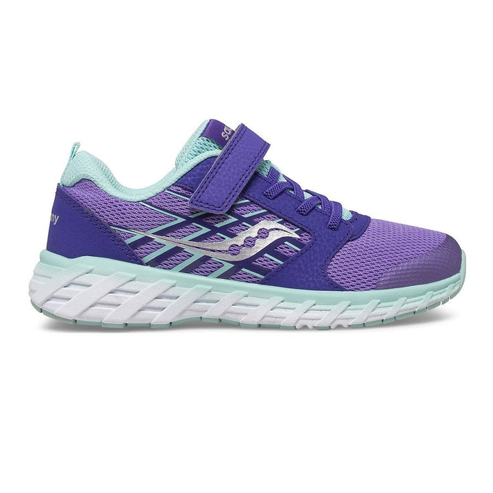 Saucony Kid's Wind 2.0 A/C Sneaker (Purple/Turquoise)-Apparel-Saucony--babyandme.ca