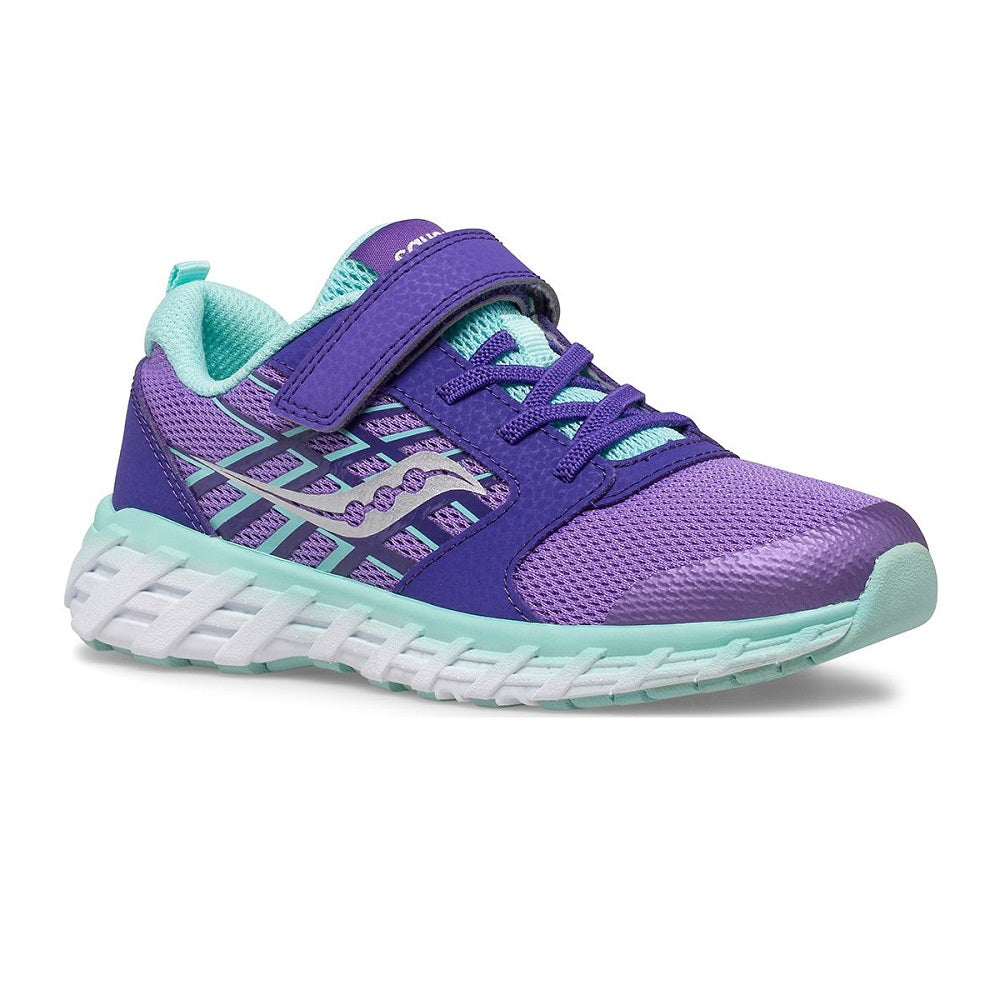 Saucony Kid's Wind 2.0 A/C Sneaker (Purple/Turquoise)-Apparel-Saucony--babyandme.ca