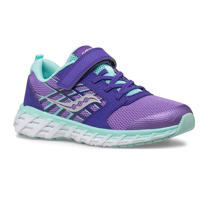 Saucony Kid's Wind 2.0 A/C Sneaker (Purple/Turquoise)-Apparel-Saucony--babyandme.ca