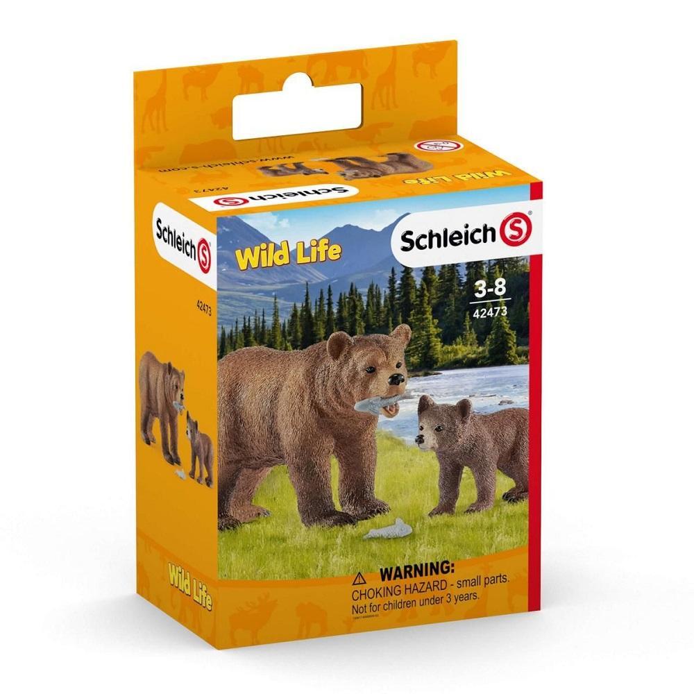 Schleich Grizzly Bear Mother with Cub-Toys & Learning-Schleich-027706 BC-babyandme.ca