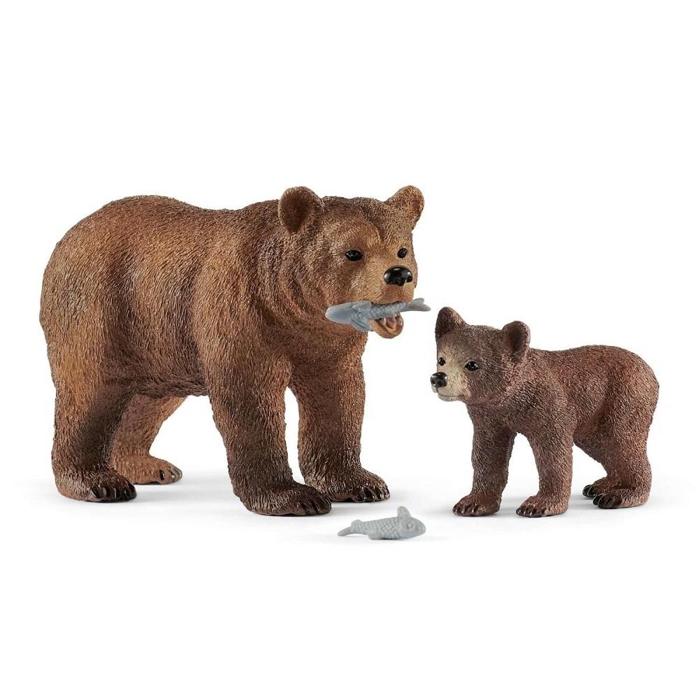 Schleich Grizzly Bear Mother with Cub-Toys & Learning-Schleich-027706 BC-babyandme.ca