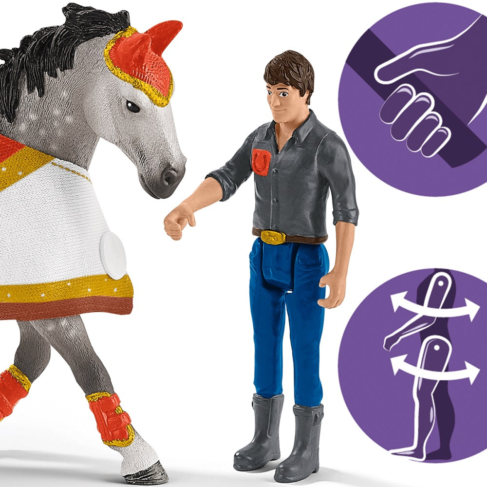 Schleich Horse Club Mia's Vaulting Riding Set-Toys & Learning-Schleich-031010-babyandme.ca