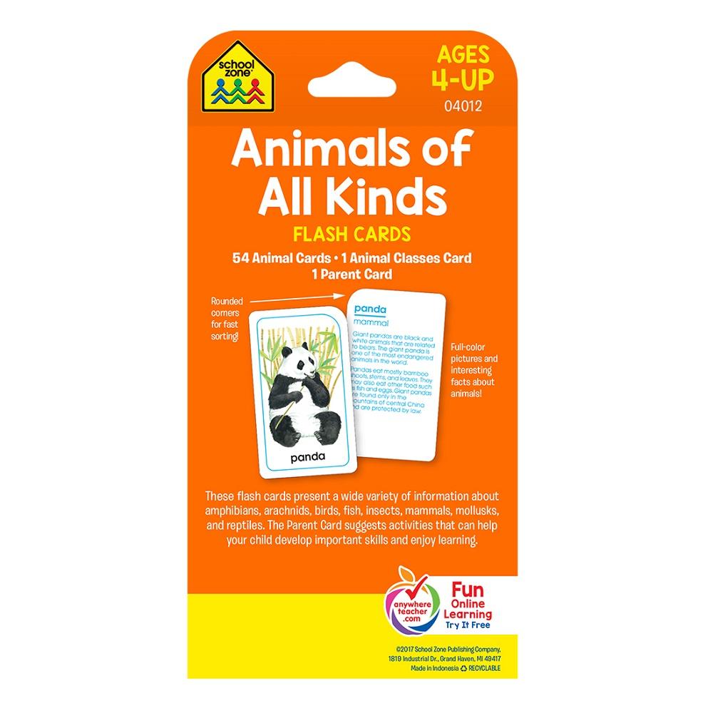 School Zone Flash Cards (Animals of All Kinds)-Toys & Learning-School Zone-030133 AM-babyandme.ca