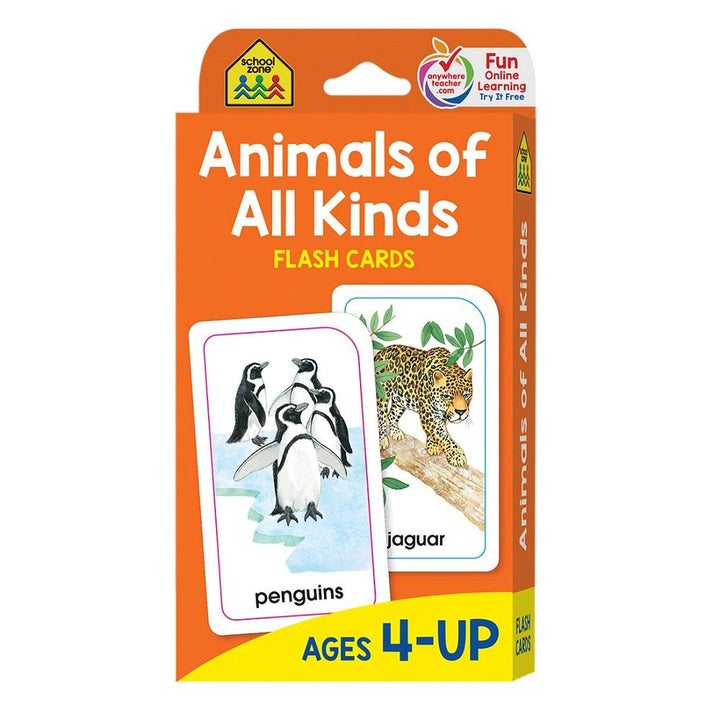 School Zone Flash Cards (Animals of All Kinds)-Toys & Learning-School Zone-030133 AM-babyandme.ca