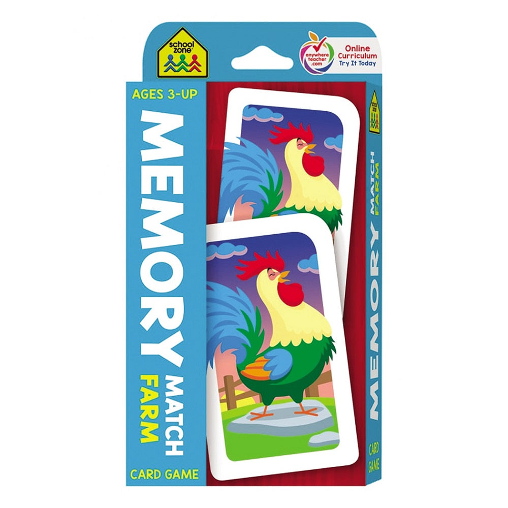 School Zone Game Cards (Memory Match Farm)-Toys & Learning-School Zone-030133 MF-babyandme.ca