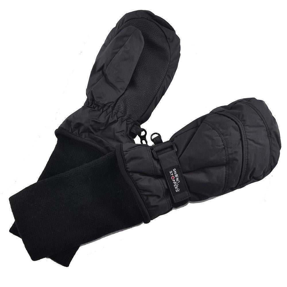 SnowStoppers Original Extended Cuff Mittens (Black)-Apparel-SnowStoppers--babyandme.ca