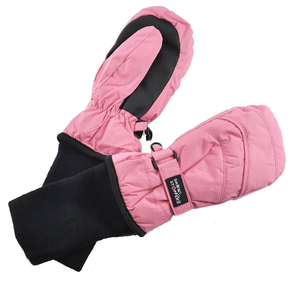SnowStoppers Original Extended Cuff Mittens (Coral Pink)-Apparel-SnowStoppers--babyandme.ca