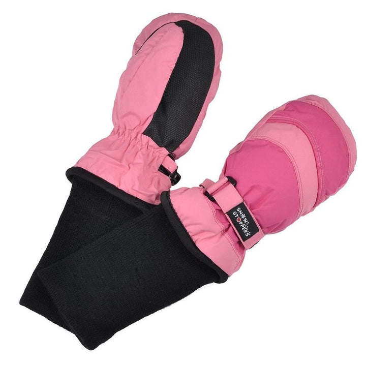SnowStoppers Original Extended Cuff Mittens (Coral Pink/Fuchsia)-Apparel-SnowStoppers--babyandme.ca