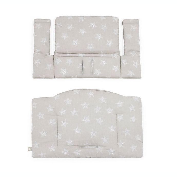 Stokke® Tripp Trapp® High Chair & Cushion with Stokke Tray (White/Silver Star)-Feeding-Stokke-027570 WS-babyandme.ca