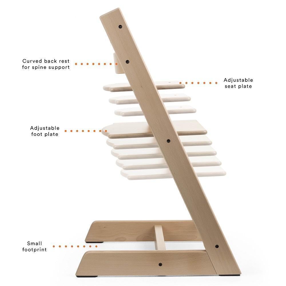 Stokke® Tripp Trapp® High Chair & Cushion with Stokke Tray (White/Silver Star)-Feeding-Stokke-027570 WS-babyandme.ca
