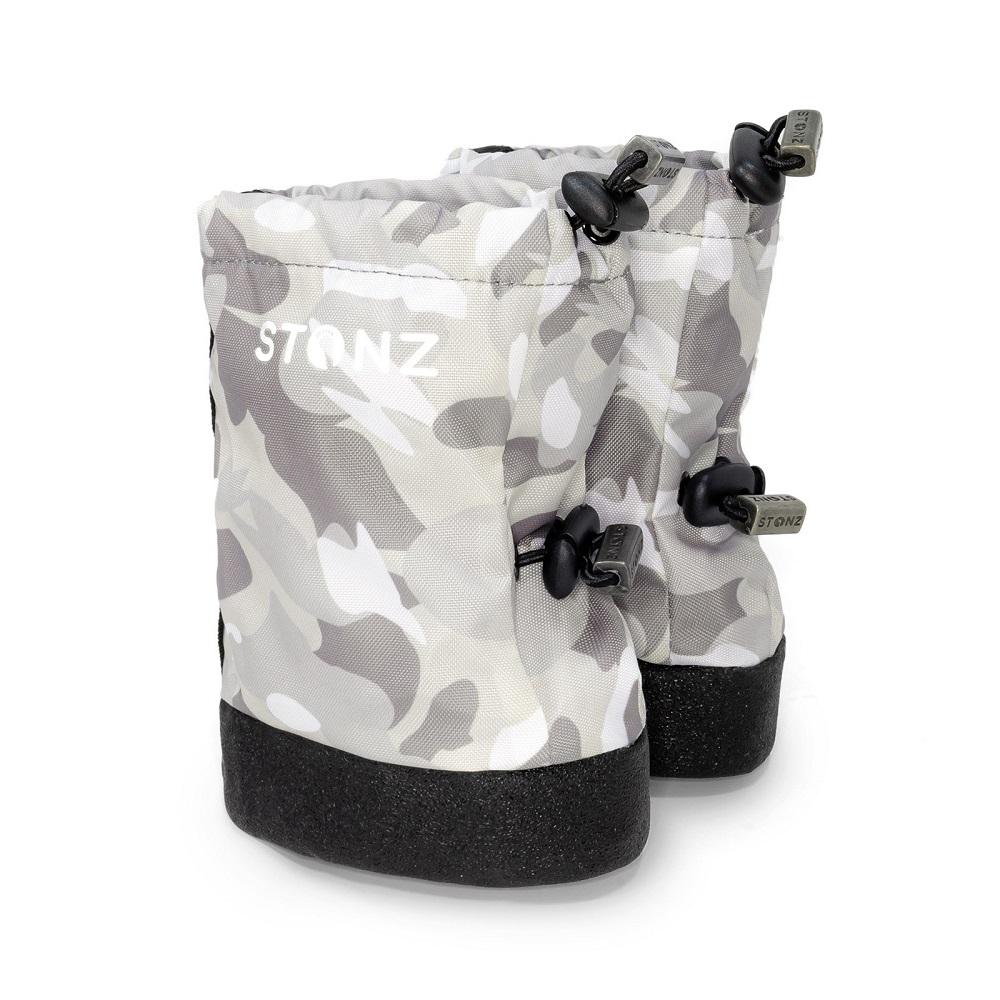 Stonz Baby Booties (Camo Print White Light Grey)-Apparel-Stonz-0-6 Months-030486 WG S-babyandme.ca