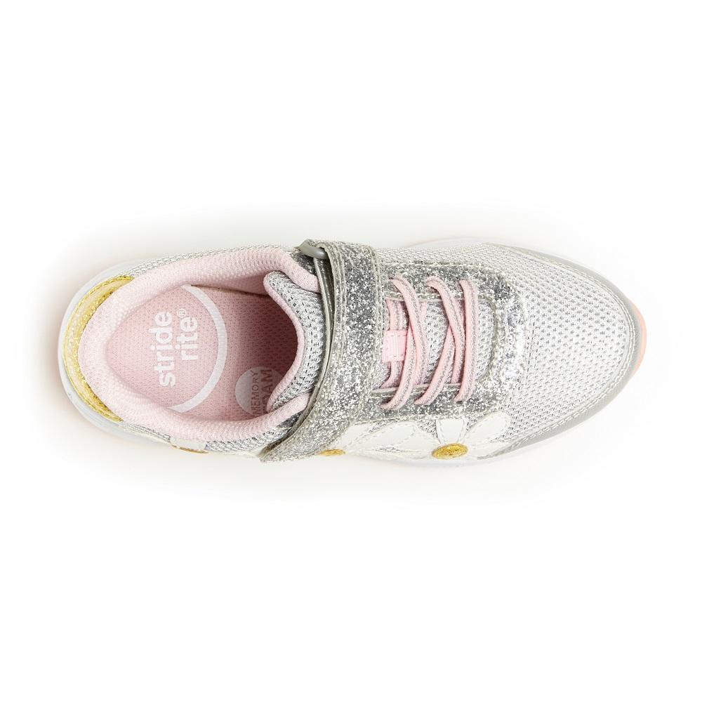 Stride Rite Light-Up Glimmer Sneaker (Silver/Pink)-Apparel-Stride Rite--babyandme.ca