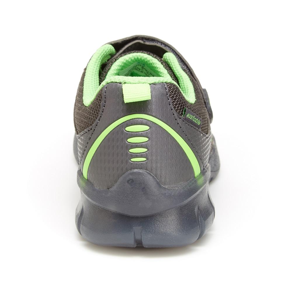 Stride Rite Made2Play Light-Up Neo Sneaker Wide (Grey/Lime)-Apparel-Stride Rite--babyandme.ca
