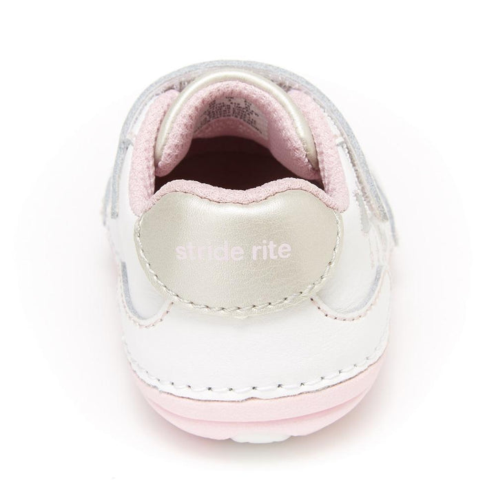 Stride Rite Soft Motion Adalyn Sneaker (White/Silver)-Apparel-Stride Rite--babyandme.ca