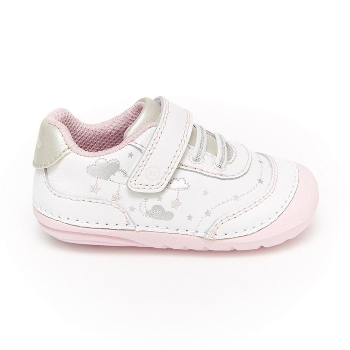 Stride Rite Soft Motion Adalyn Sneaker (White/Silver)-Apparel-Stride Rite--babyandme.ca