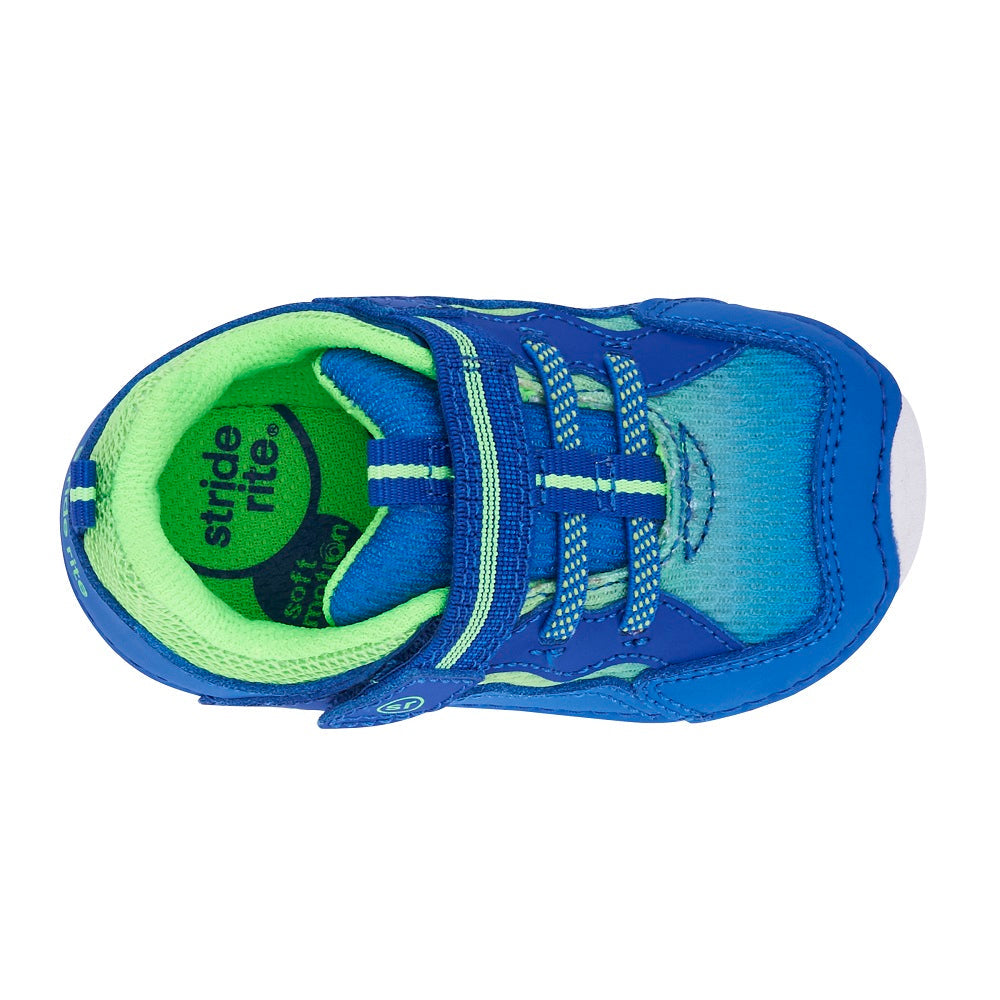 Stride Rite Soft Motion Kylo Sneaker (Blue/Lime)-Apparel-Stride Rite--babyandme.ca