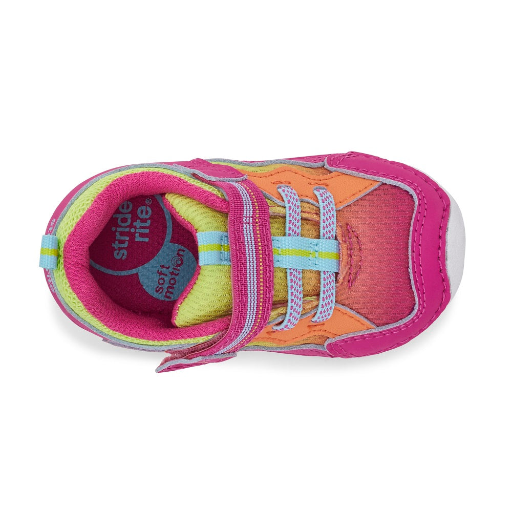 Stride Rite Soft Motion Kylo Sneaker (Pink/Neon)-Apparel-Stride Rite--babyandme.ca