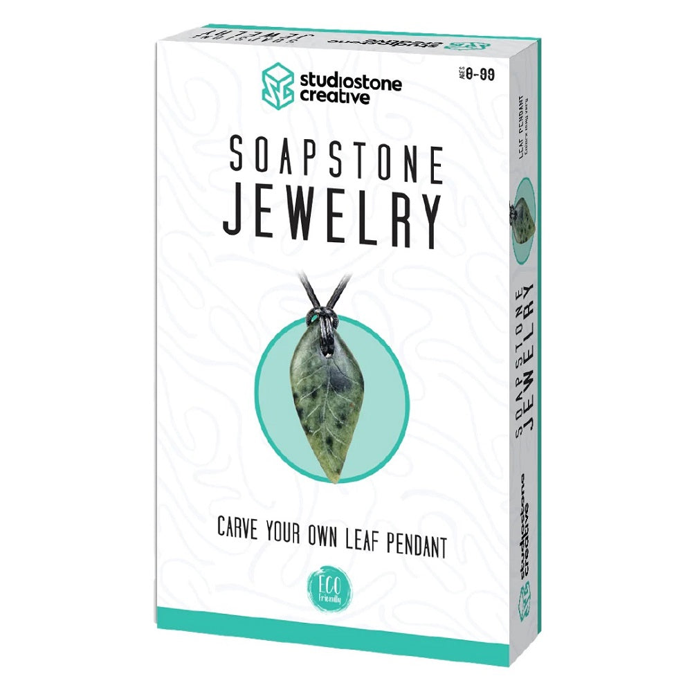 Studiostone Creative Soapstone Pendant Kit (Leaf)-Toys & Learning-Studiostone Creative-031094 LF-babyandme.ca