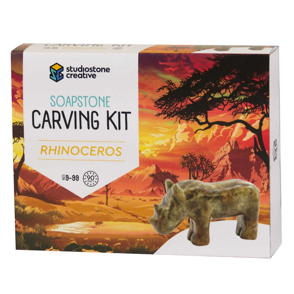 Studiostone Creative Soapstone Single Kit (Rhinoceros)-Toys & Learning-Studiostone Creative-031095 RH-babyandme.ca