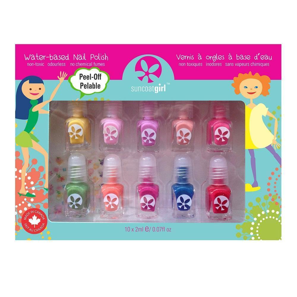 SuncoatGirl Water-Based Mini Nail Polish Set (Party Palette)-Health-Suncoat Girl-028530 P-babyandme.ca