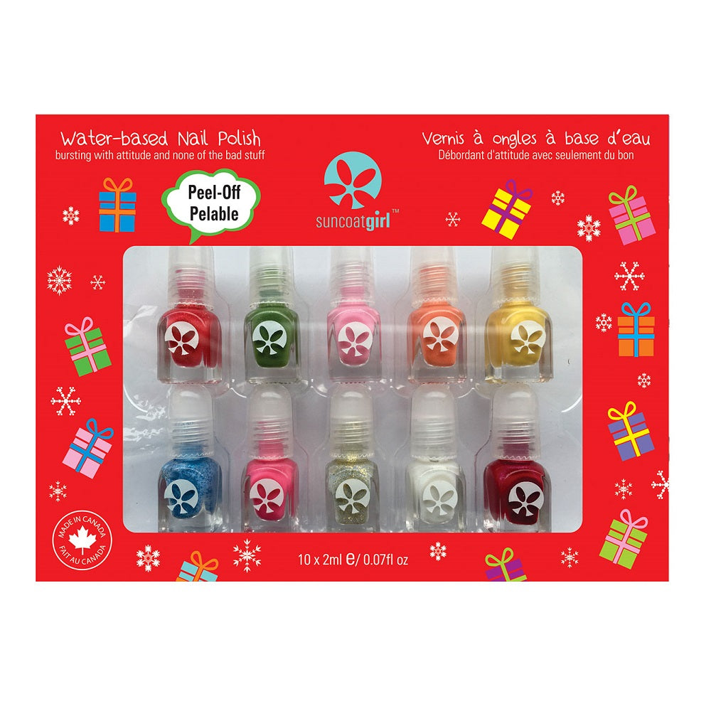 SuncoatGirl Water-Based Nail Polish Set (Merry Mini Mani)-Health-Suncoat Girl-026562-babyandme.ca