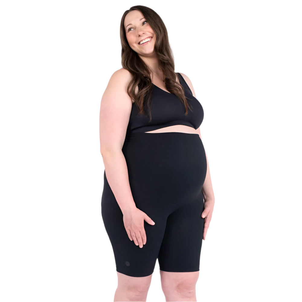 SweetLegs Maternity Biker Shorts (Black)-Apparel-SweetLegs--babyandme.ca