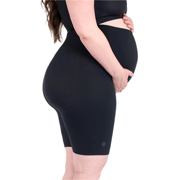 SweetLegs Maternity Biker Shorts (Black)-Apparel-SweetLegs--babyandme.ca