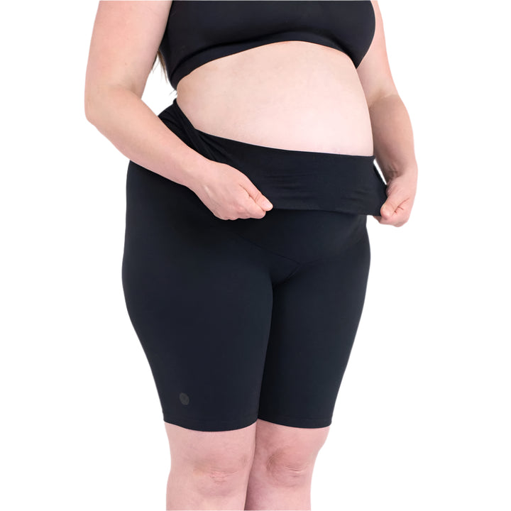 SweetLegs Maternity Biker Shorts (Black)-Apparel-SweetLegs--babyandme.ca