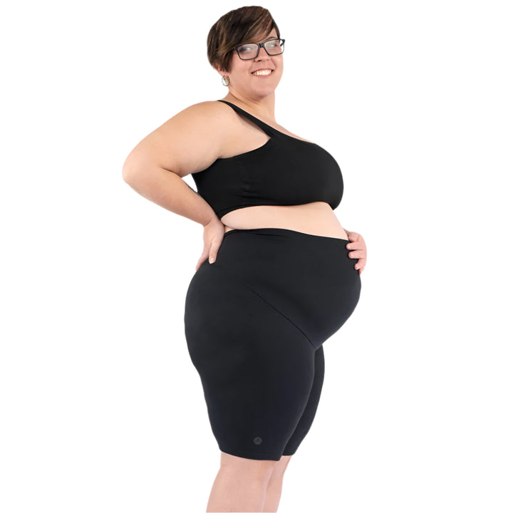 SweetLegs Maternity Biker Shorts (Black)-Apparel-SweetLegs--babyandme.ca