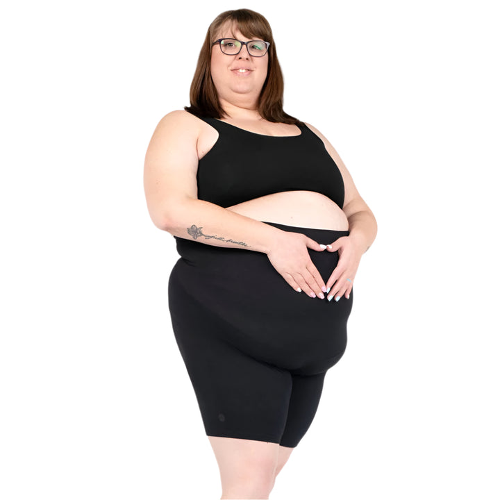 SweetLegs Maternity Biker Shorts (Black)-Apparel-SweetLegs--babyandme.ca