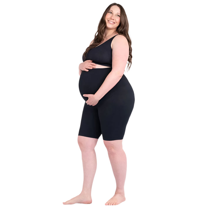 SweetLegs Maternity Biker Shorts (Black)-Apparel-SweetLegs--babyandme.ca