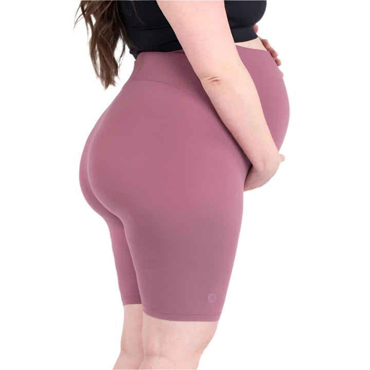 SweetLegs Maternity Biker Shorts (Dahlia)-Apparel-SweetLegs--babyandme.ca