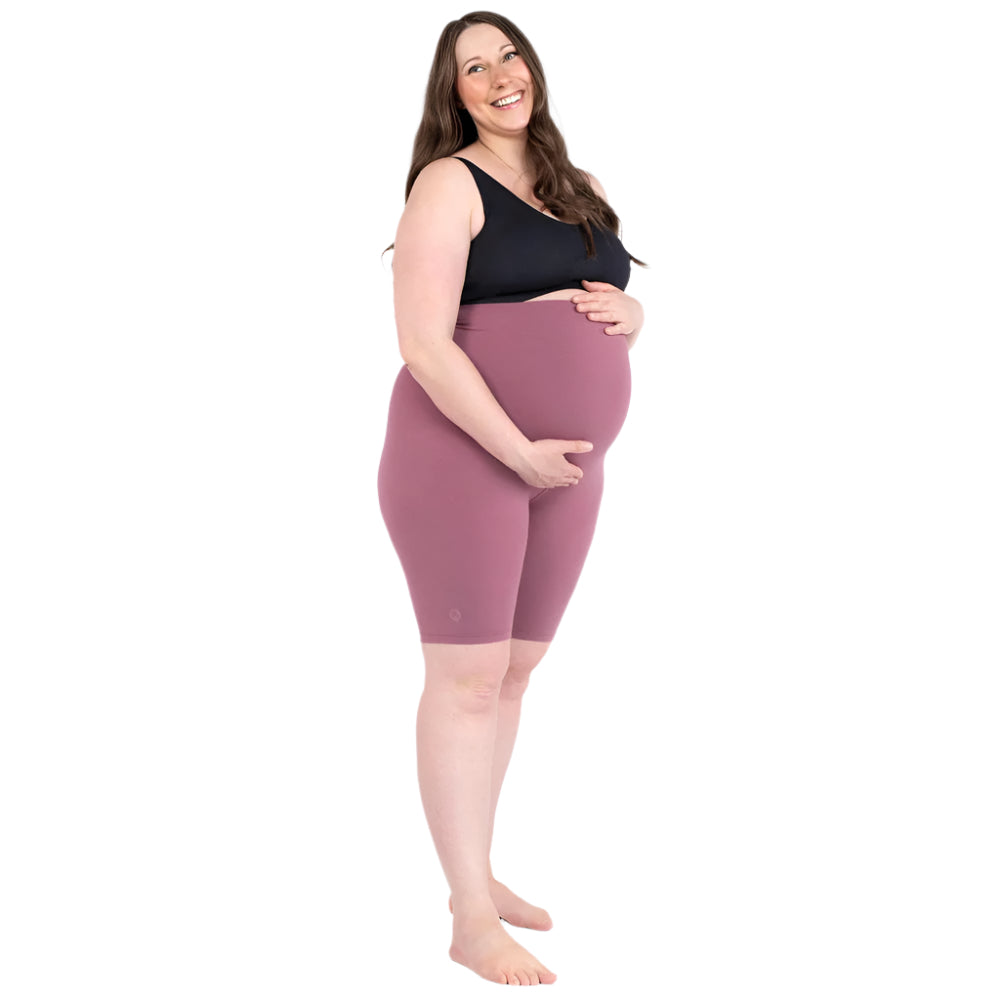 SweetLegs Maternity Biker Shorts (Dahlia)-Apparel-SweetLegs--babyandme.ca