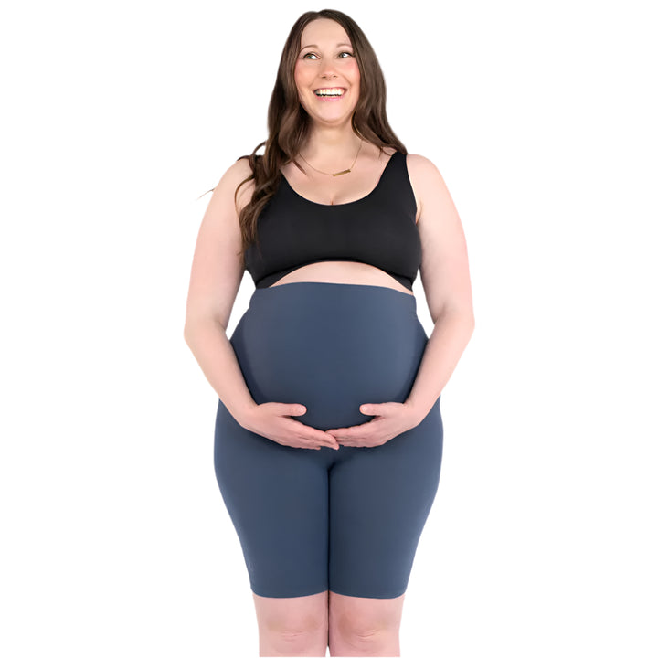 SweetLegs Maternity Biker Shorts (Seaside)-Apparel-SweetLegs--babyandme.ca