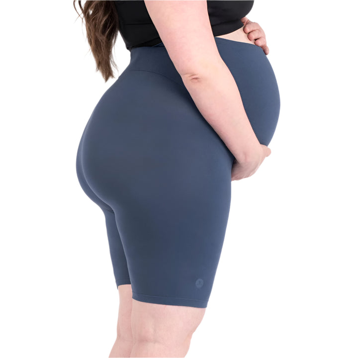 SweetLegs Maternity Biker Shorts (Seaside)-Apparel-SweetLegs--babyandme.ca