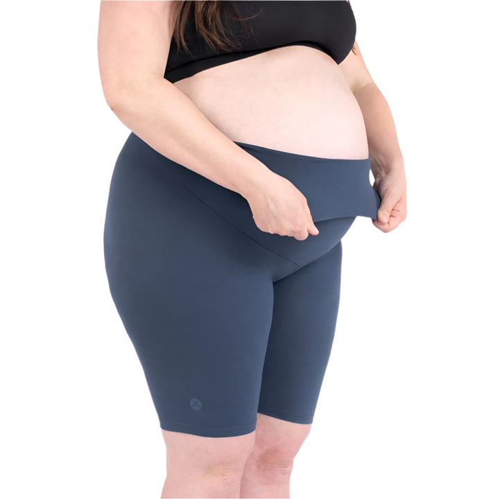 SweetLegs Maternity Biker Shorts (Seaside)-Apparel-SweetLegs--babyandme.ca